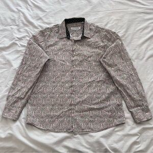 John Lennon Shirt Men Large Paisley Abstract Art  Colorful Long Sleeve